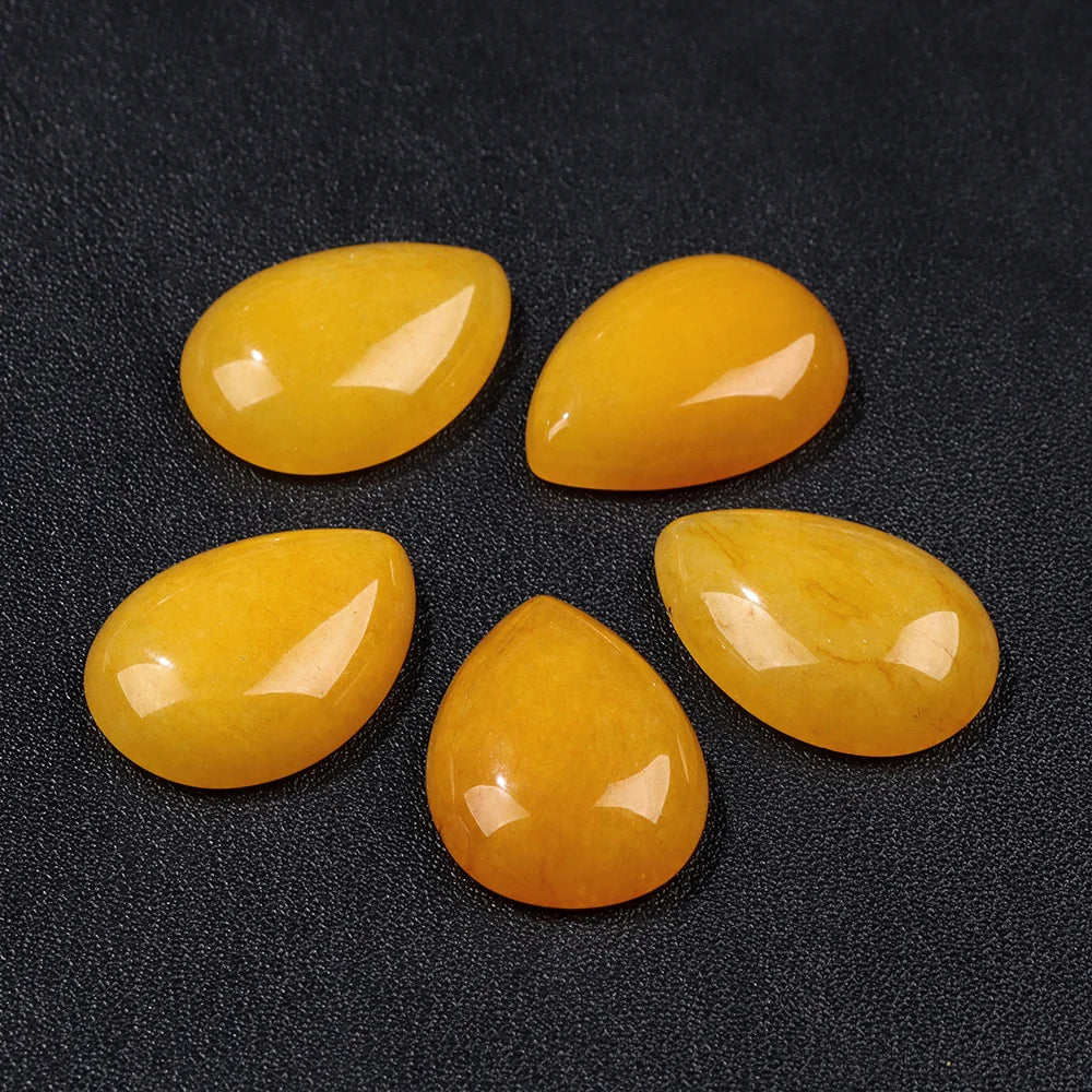 18X25MM Multi-color Natural Stone Cabochon Water Drop Shape Agat Quartz Opal Cabochons Stone For Jewelry Making DIY Accessories