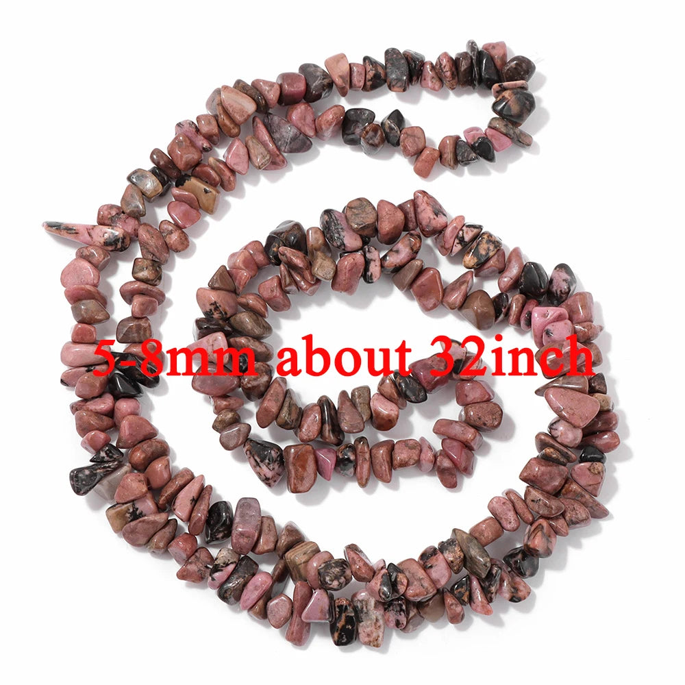 Wholesale Natural Pink Black Rhodonite Stone Beads Round Oval Rondelle Loose Spacer Gem Bead For Jewelry Making DIY Accessories