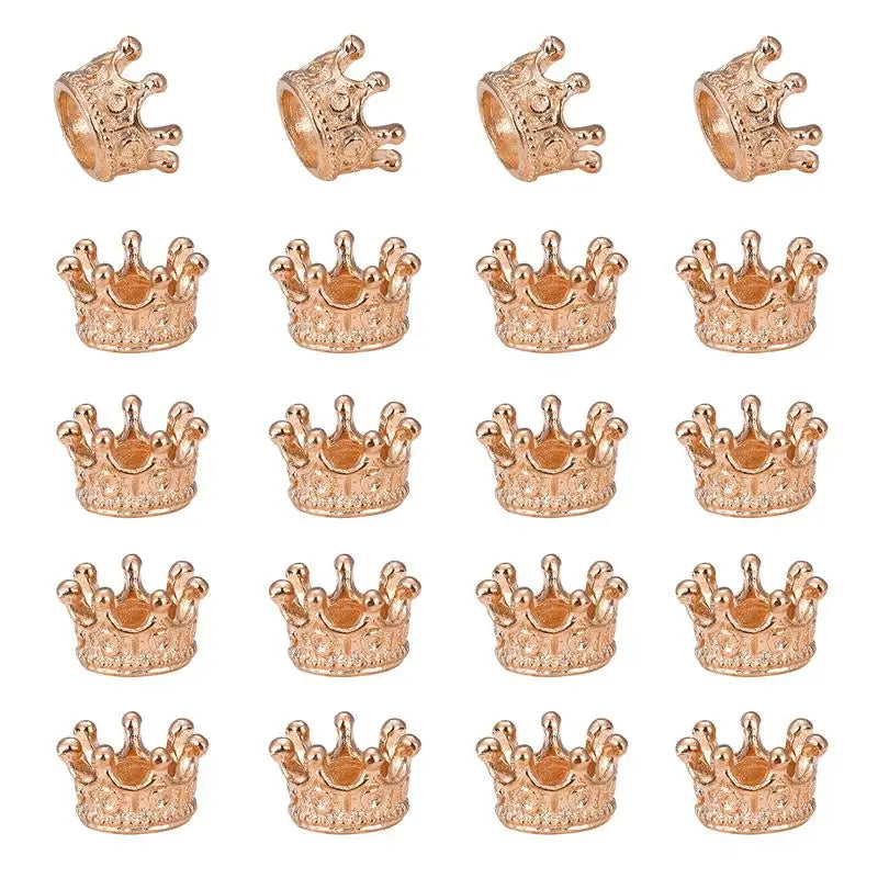 10pcs/20pcs Crown Charm Beads Connectors Charms End Beads Cap For DIY Jewelry Making Findings