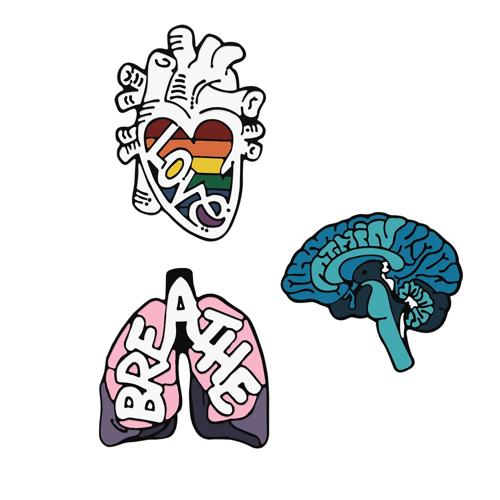 2-9Pcs/Set Cute Cartoon Tooth Brooch Doctor Nurse Mini Stethoscope Thermometer Enamel Pins Lapel Pin Badge Jewelry Gift Dentist