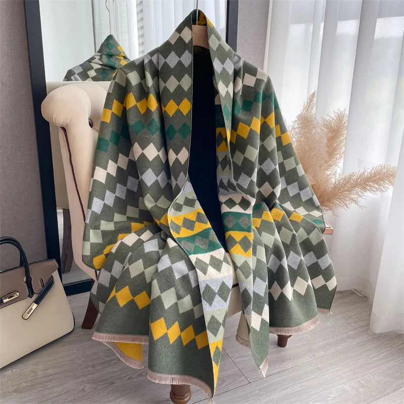 Cashmere Scarf for Women Thick Warm Winter Blanket Brand Female Luxury Quality Shawl Wrap Bufanda 2024 Poncho Echarpe Pashmina - Madeinsea©