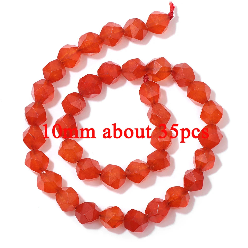 Wholesale Natural Red Carnelian Stone Bead Round Rondelle Coin Agat Loose Spacer Beads For Jewelry Making Bracelet Necklace DIY