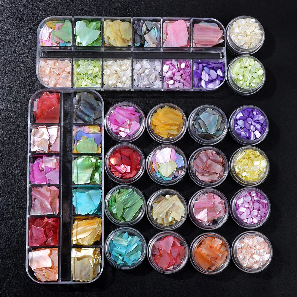 Irregular Abalone Fragments Chips Gravel Shell Glitter Flakes For Nail Art Decoration DIY Charm Manicure Accessori