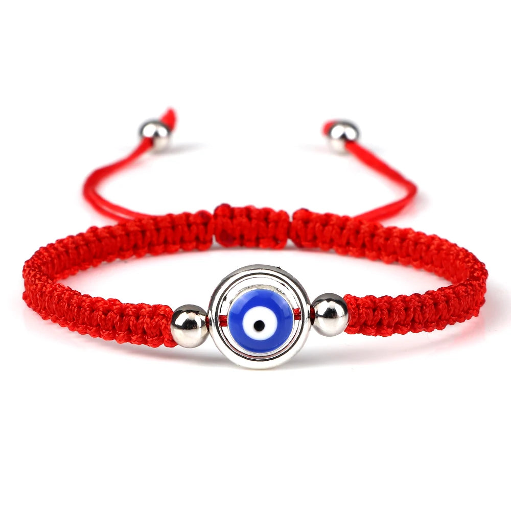 Classic Blue Turkish Evil Eyes Bracelets for Women Hand of Fatima Lucky Red Braided Rope Chain Bracelets Female Handmade Jewelry