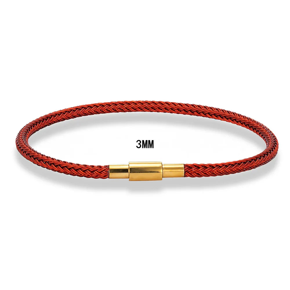 MKENDN Simple Style Men Women Jewelry 1.5mm Non-fading Steel Wire Thin Rope Bracelet Classic Cuff Charm Bracelet DIY Gifts - Madeinsea©