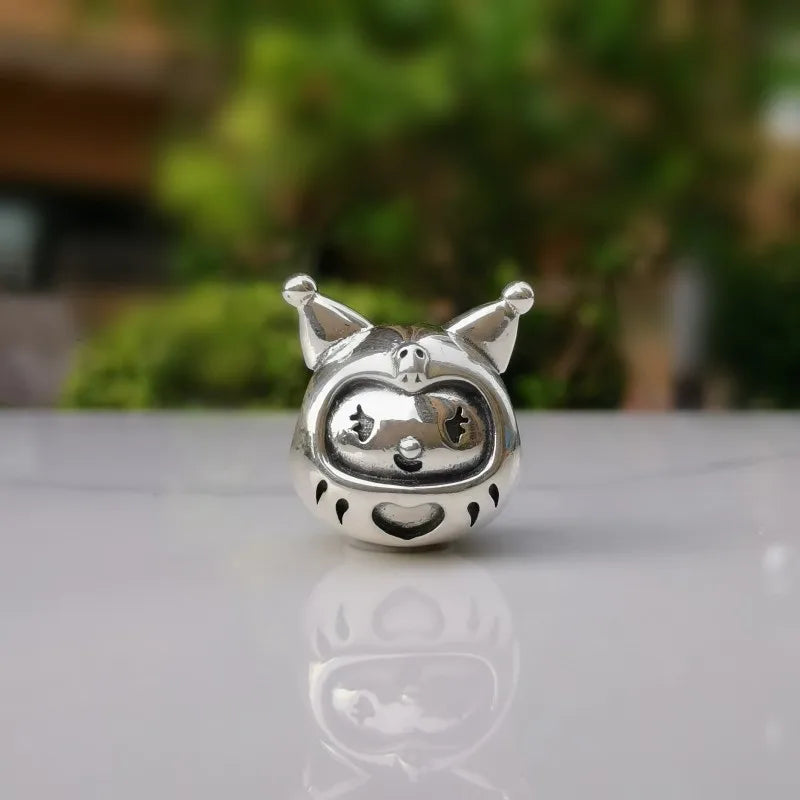 2025 New Miniso Disney Sanrio Beads 925 Silver Stitch Hello Kitty Kuromi Charm Fit Original Bracelet Women DIY Pendant Jewelry