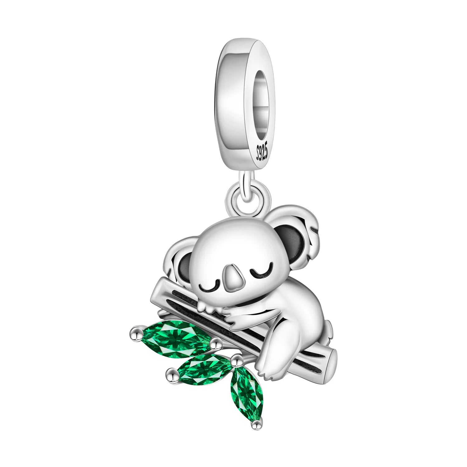 PANPOKI 925 Sterling Silver Cute Panda Animals Beads Original Pendants Bracelet Charm Jewelry Party DIY Trendy Gifts
