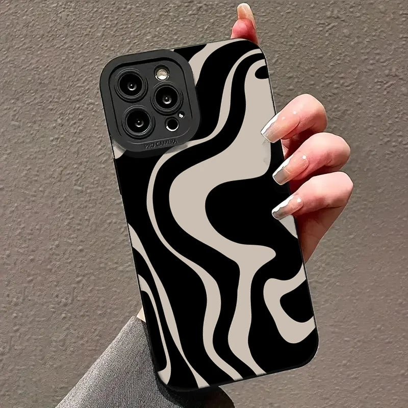Fashion Zebra Stripe Pattern Silicone Case for Xiaomi Poco F6 M6 X6 F5 X5 X3 Pro Mi 11 Lite 5G 14 13 12T 12 13T Pro Soft Cover