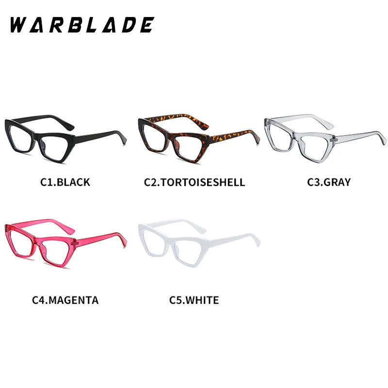 Anti Blue Light Cat Eye Glasses Women 2025 New Luxury Small Frame Y2K Punk Eyeglasses Vintage Computer Goggles Gafas De Lectura