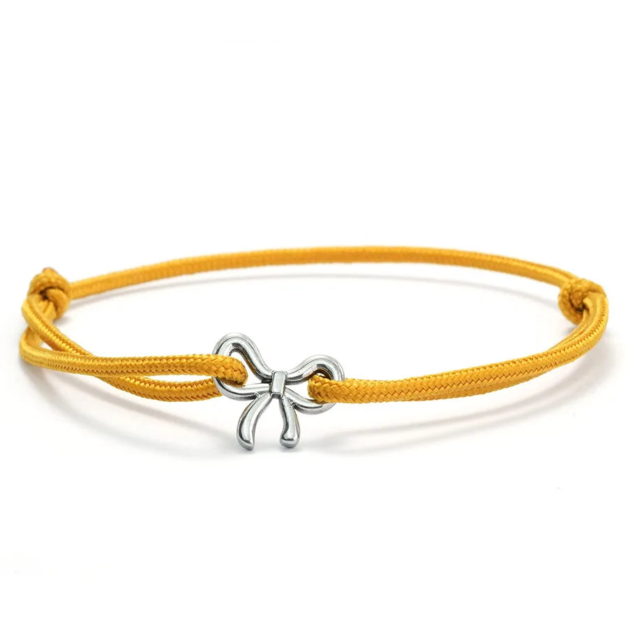 New Unique Bow Bracelet For Women Grade A 2mm Thin String Charm Braslet Adjustable Beach Casual Cord Braclet Valentine Day Gift