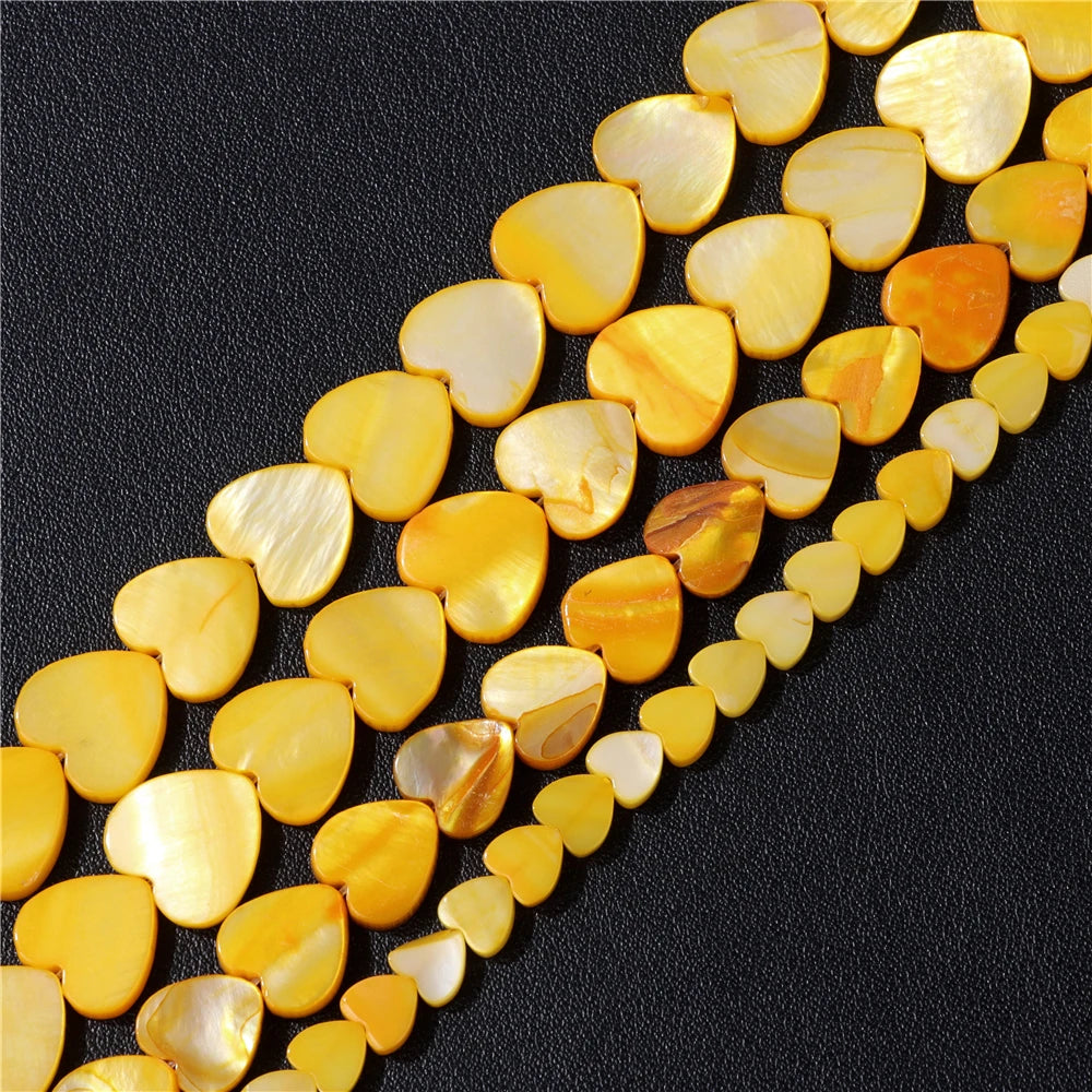 Natural Heart Shape Freshwater Shells Bead Muticolor Dyed Mother of Pearl Shell Loose Spacer Beads For For Jewelry Making DIY - Madeinsea©