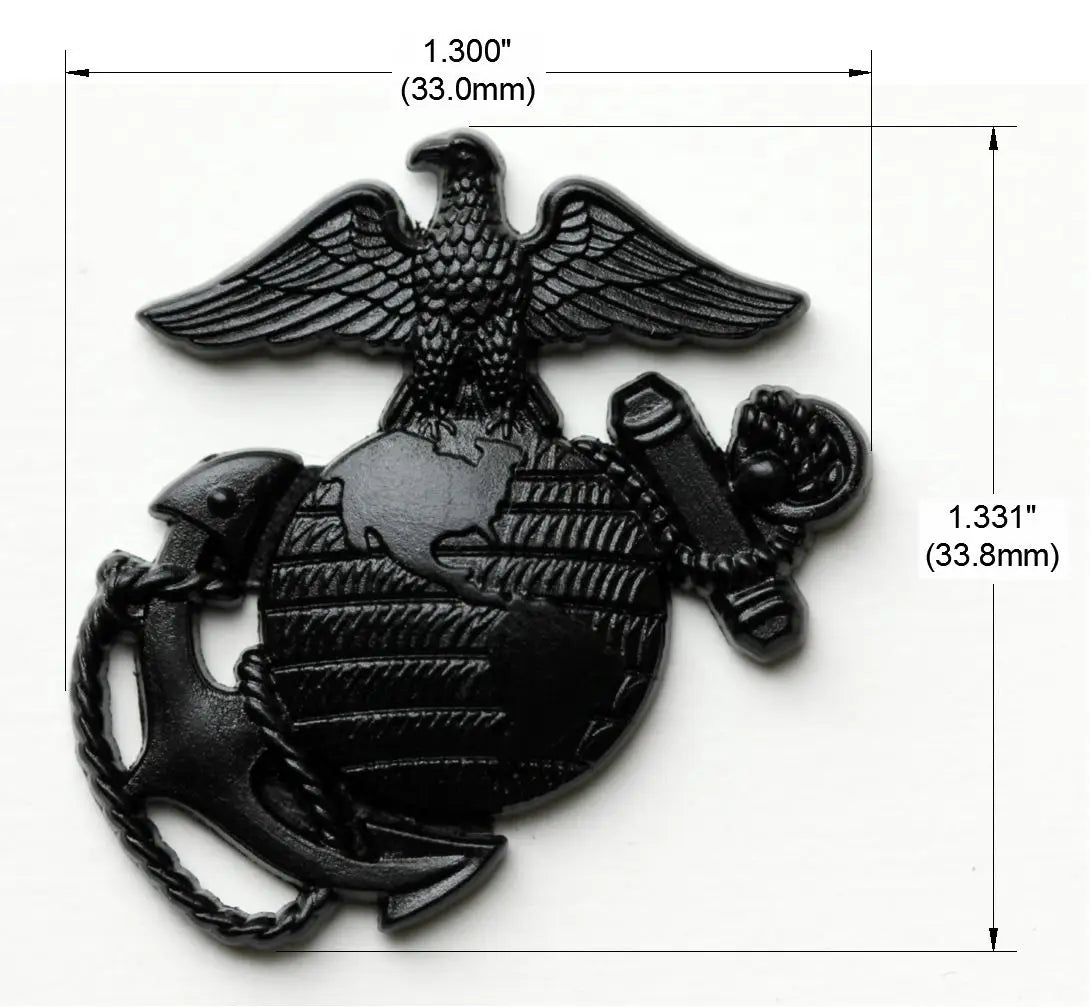 2 Stück USMC Metall-Emblem-Aufkleber, Metallic-Aufkleber, Abzeichen, Emblem des United States Marine Corps