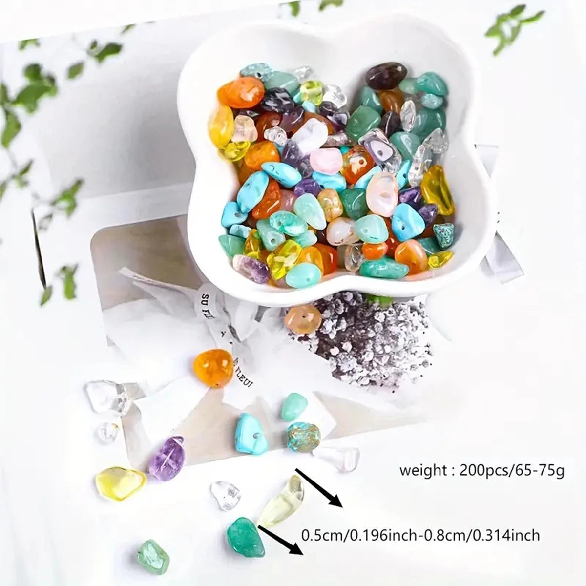 100/200pcs Natural Chips Stone Beads 5-8mm Healing Crystals For DIY Necklace Bracelet And Earrings Jewelry Making