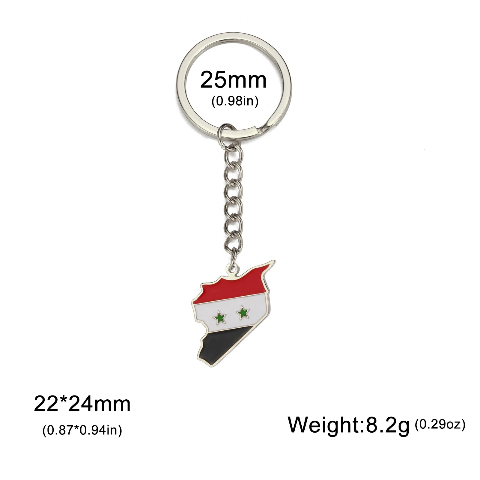 Dreamtimes France Poland Mexico Map Pendant Keychain for Women Men Stainless Steel Key Ring Qatar Ghana Syria Haiti Jewelry