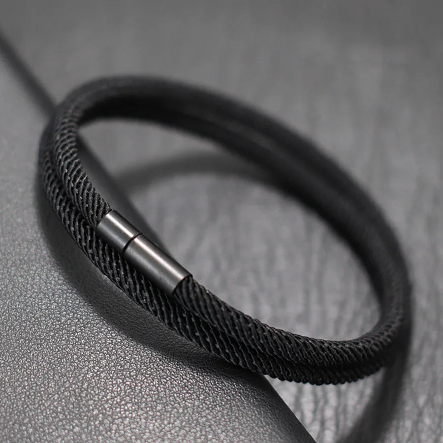 New Minimalist Outdoors Sports Men Bracelet Rope Bilayer 4mm Lucky Red Thread Braclet Bangle Gift For Him Beach Nautical Braslet