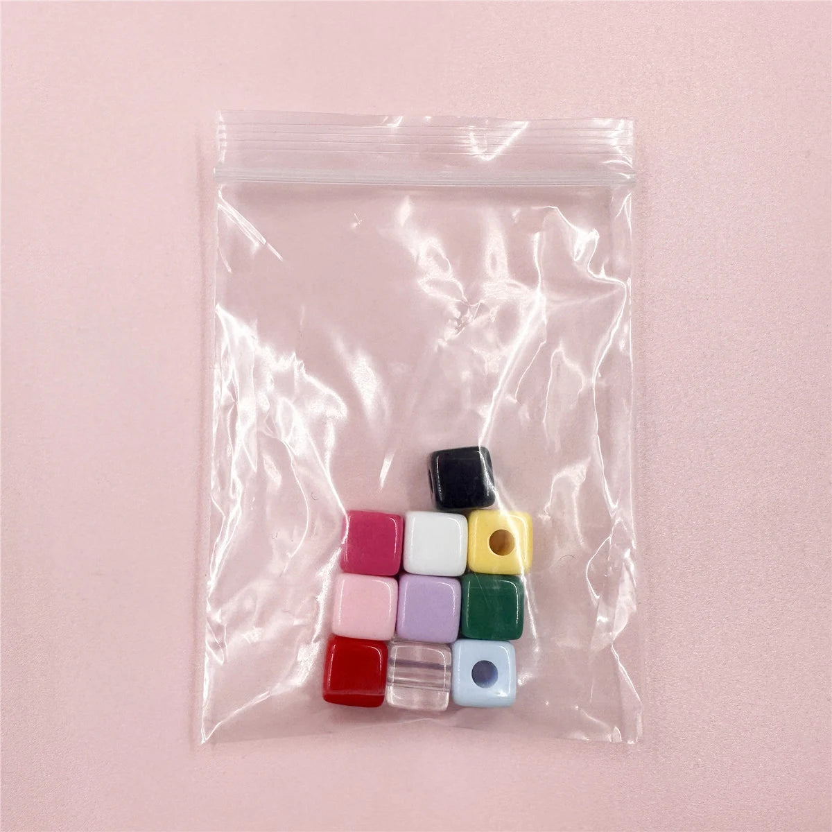 10pcs 10mm Square Shape Beads For Jewelry Making Spacer Candy color Acrylic Beaded Jewelry Materials