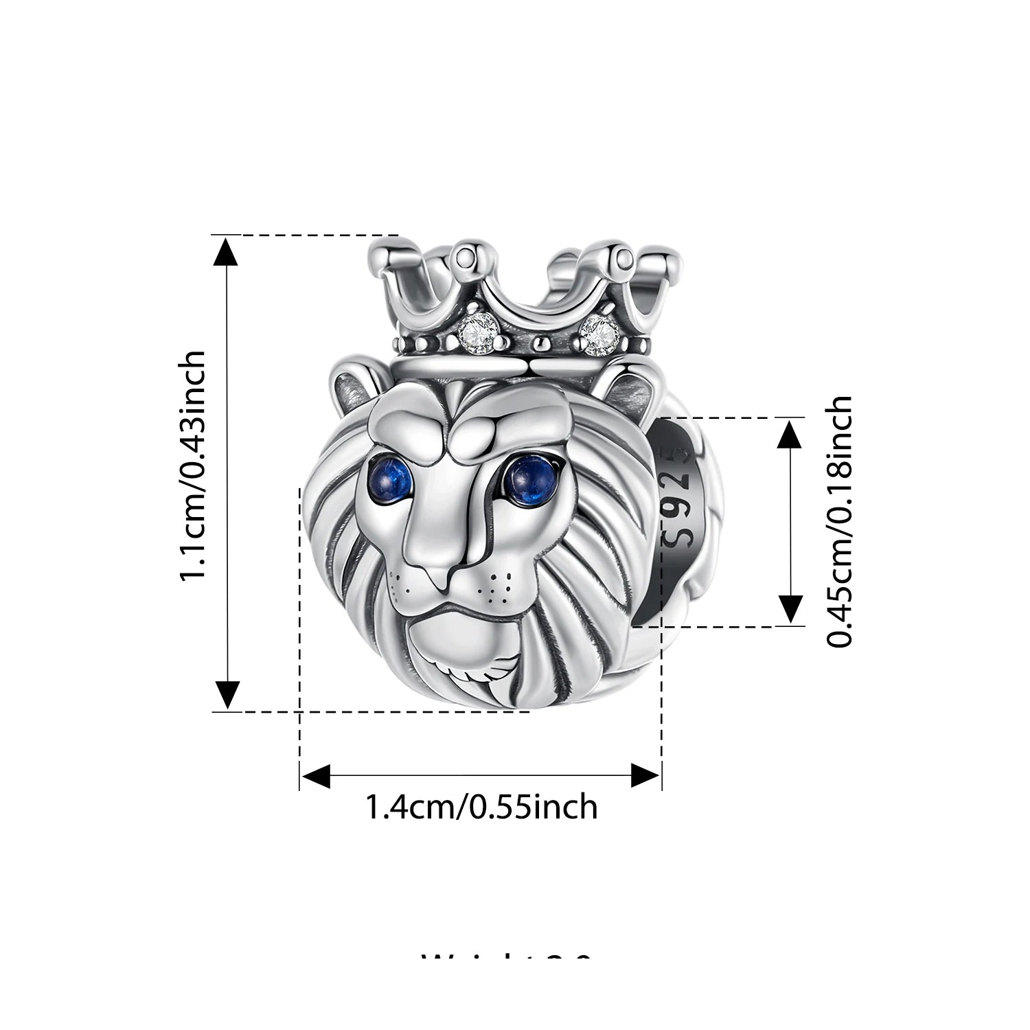 BISAER 925 Sterling Silver Vintage Phoenix Flying Dragon Charm Bead Lion Crown Snake Pendant For Women DIY Bracelet Fine Jewelry