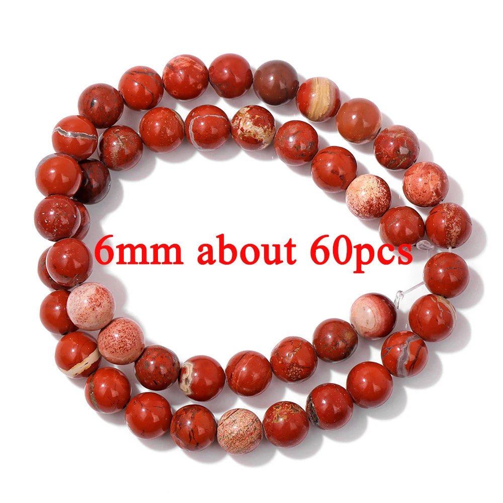 100% Natural Red Jasper Stone Bead Oval Cube Round Irregular Shape Chips Beads Fit Jewelry Making DIY Bracelet Necklace Earrings