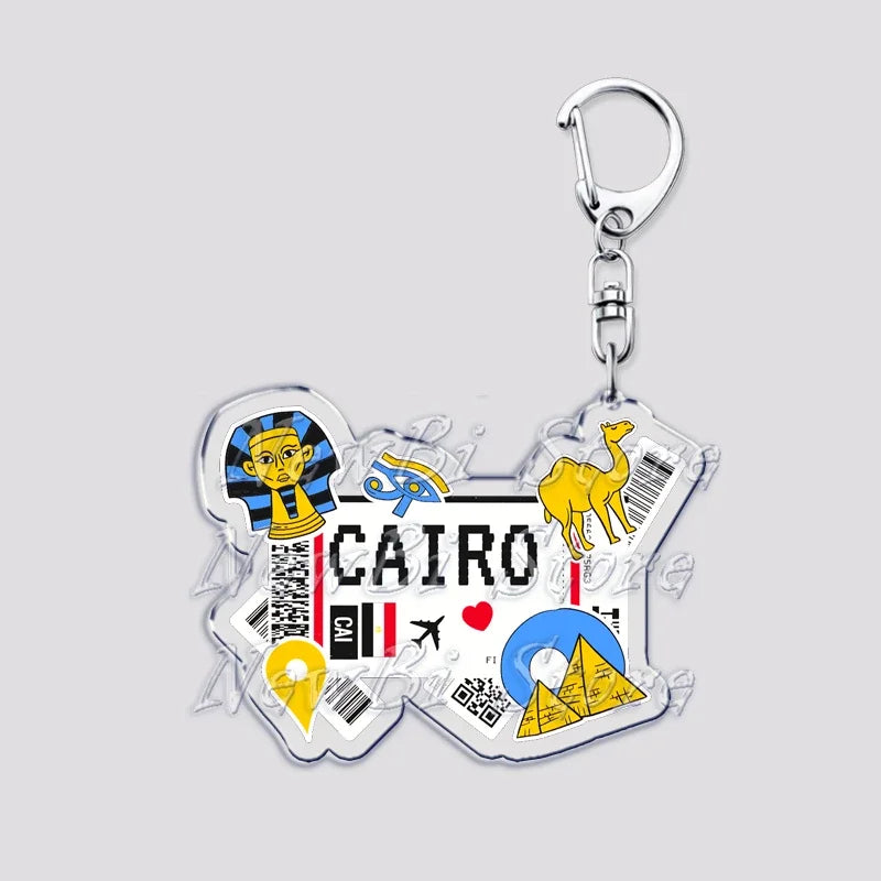 Hot Boarding Pass Keychains for Accessories Bag  NEW YORK TOKYO SEOUL PARIS LONDON Travel Souvenir Tickets Keyring Friends Gifts