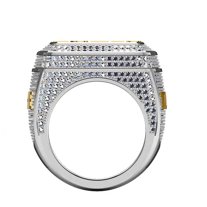 Bagues personnalisées pour hommes, lettres en argent sterling 925, bagues avec nom et moissanite, bijoux