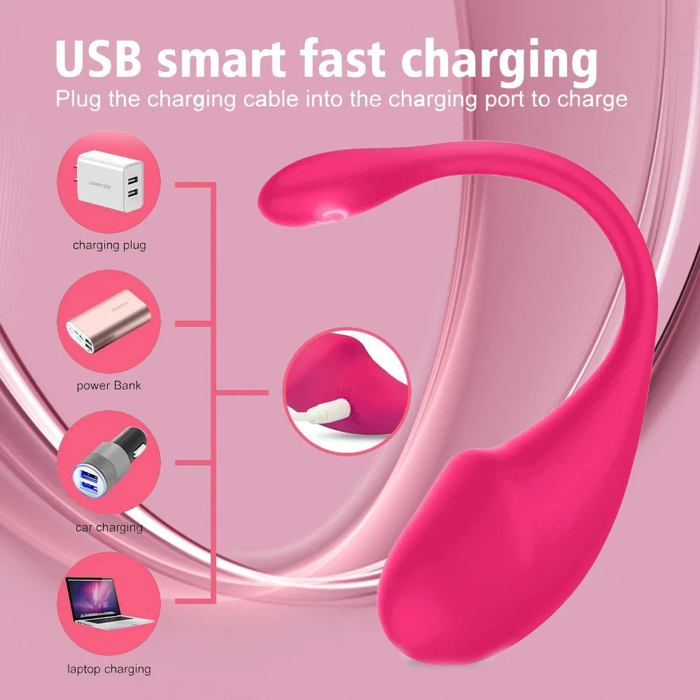 Wireless Bluetooth G Spot Vibrator for Women Dildo APP Remote Control Wear Vibrating Egg Clit Female Panties Sex Toys for Adults - Madeinsea©