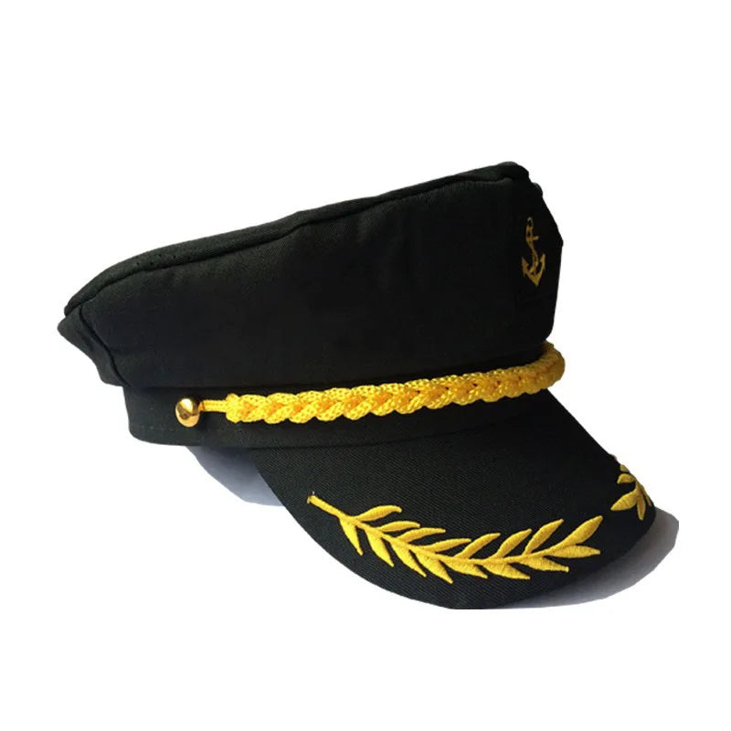 Adult Adjustable Sailor Captain Hat Unisex Yacht Party Accessory for Men And Women Stylish Dressing Event Makeup Ball Hat