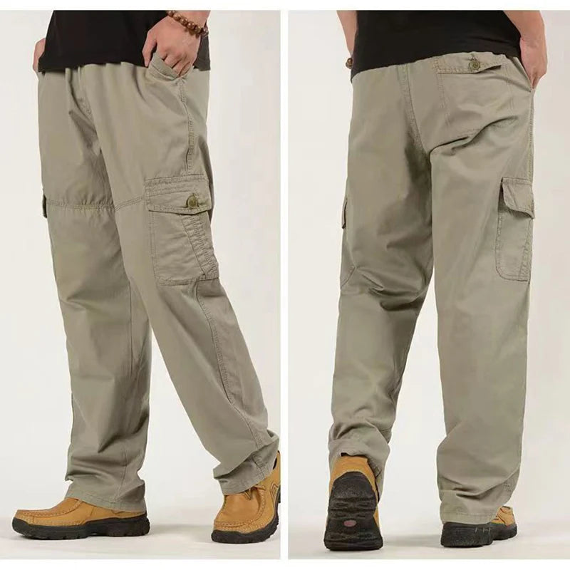 6XL Winter Herren Fleecehose Große Größe Herren Cargohose Hose Herren Sport Jogginghose Verdicken Stil Hose Joggerhose Männlich