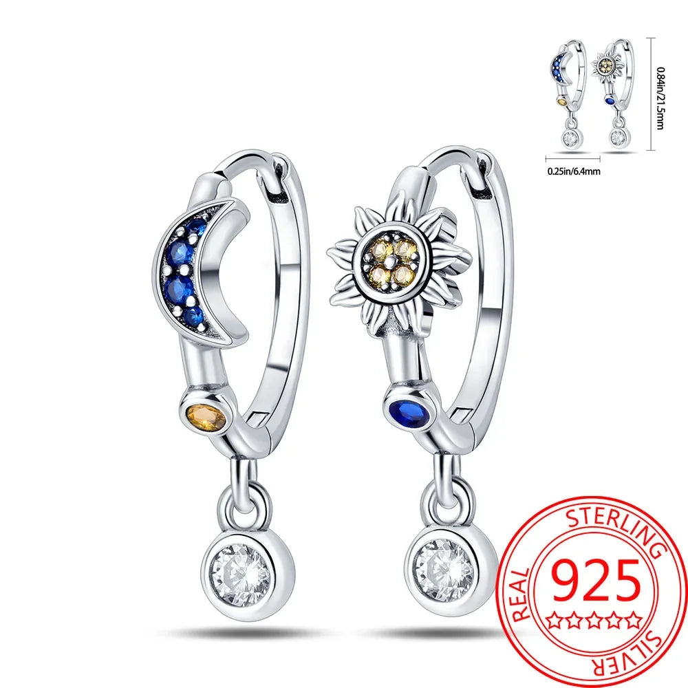 Hot Sale Bee Earrings For Girl Lovely Yellow Black Dancing Bee Happy S925 Hoop Earrings Birthday Gift Silver Jewelry