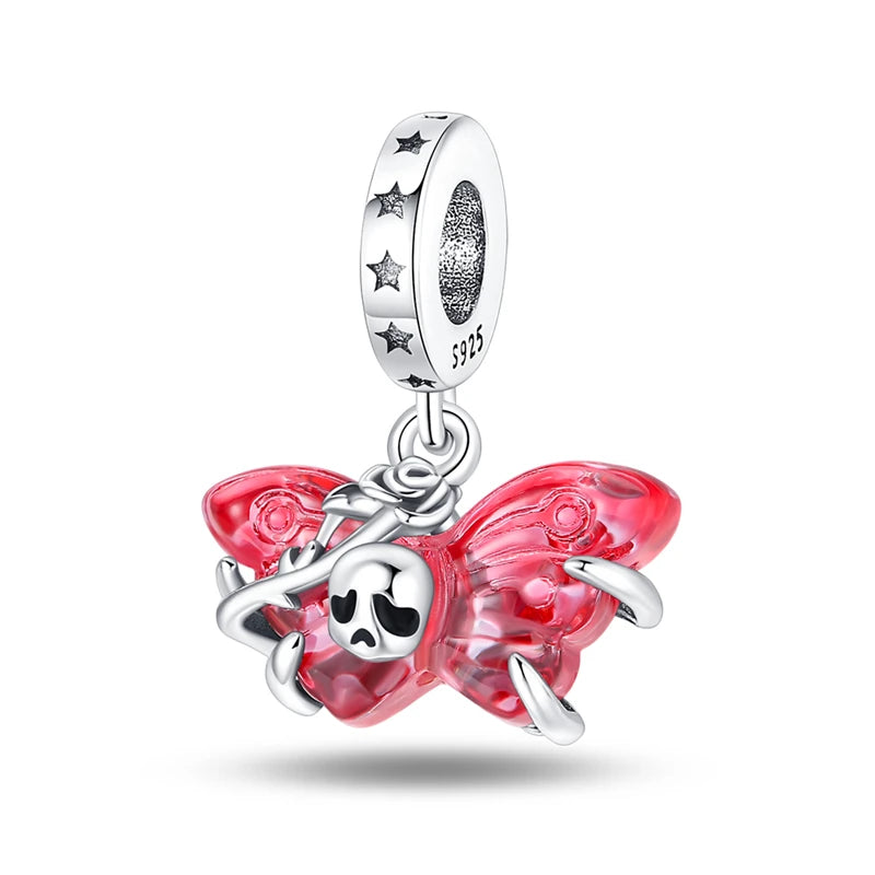 PANPOKI 925 Sterling Silver Little Devil Decoration Pendant Beads Original Pendant Bracelet Charm Jewelry Party DIY Trendy Gift