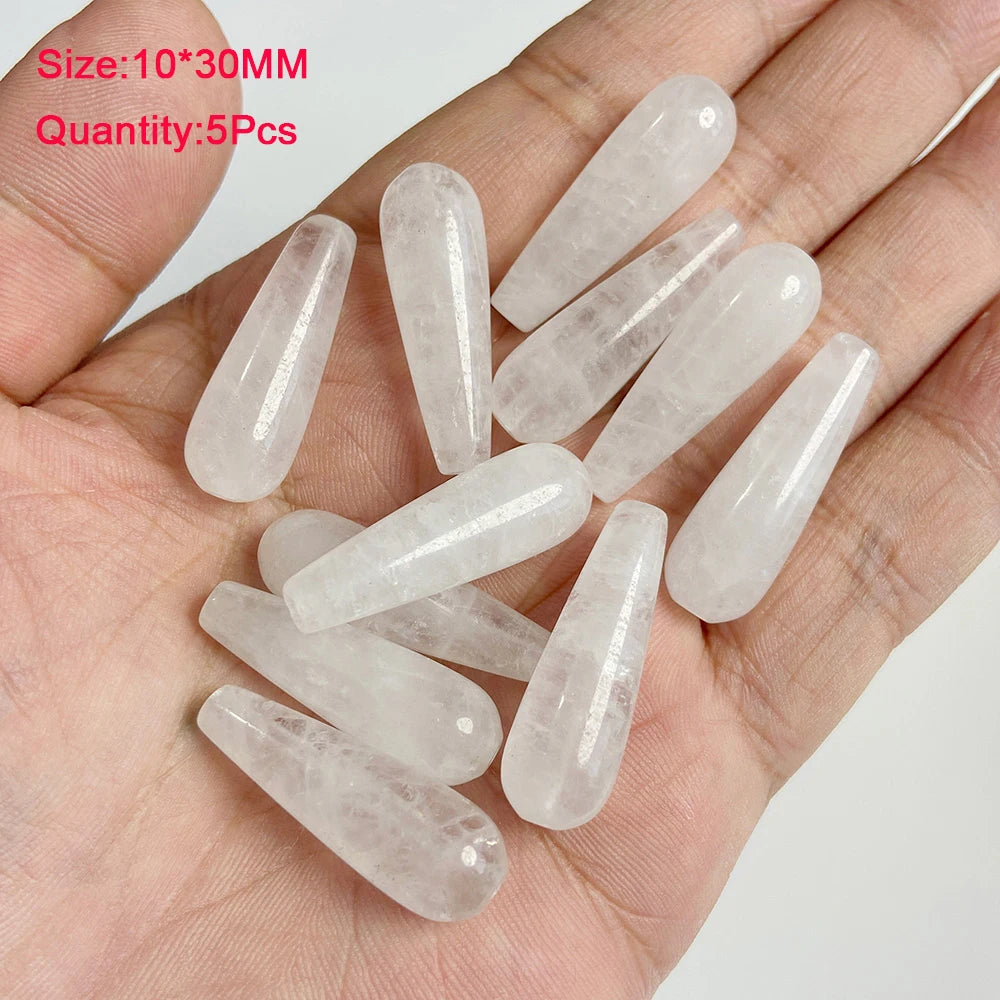 Wholesale Natural Stone Clear Quartz Crystals Beads Faceted Smooth Irregular Loose Bead For Jewelry Making Charm Accessories DIY
