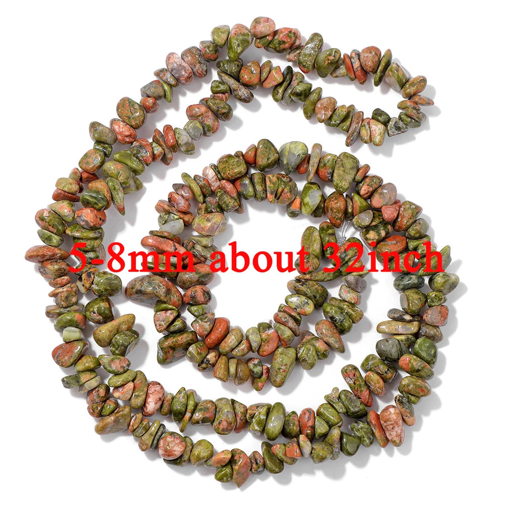 Wholesale Natural Unakite Stone Bead Green Jasper Loose Spacer Beads For Jewelry Making DIY Bracelet Necklace Accessories Supply
