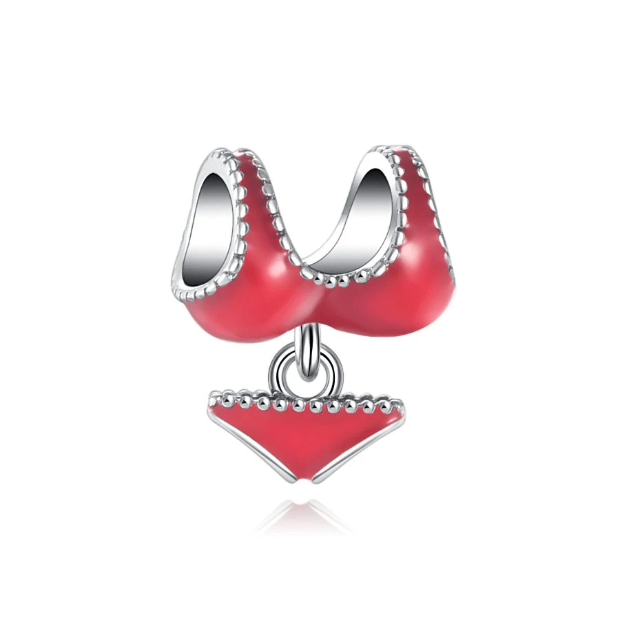 New Original 925 Silver Plated Accessories Fashion Charm Perfume High Heels Bead Fit Pendant Bracelet For Women DIY Jewelry Gift