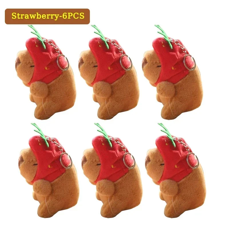 1-20PCS Water Dolphin Cotton Red Lovely Cute Creative Cute Capybara Pendant Plush Toy Doll Bag Charm Keychain Doll Doll Dolls