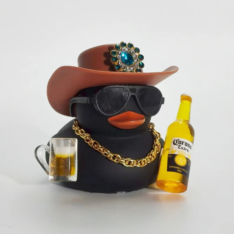 Cowboy Rubber Duck Car Ornament for Jeep Duck Car Dashboard Decorations Quirky Rubber Duck Car Accessories Funny Office Gifts