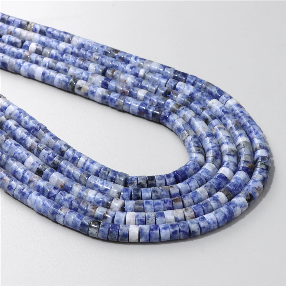 Natural Flat Round Disc Beads 6x3mm Sea Sediment Amethysts Rondelle Spacer Stone Bead For Jewelry Making DIY Bracelet Earrings