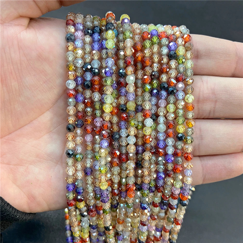 Natural Zircon Beads 2 3 4mm Tiny Stone Loose Spacer Bead For Necklace Bracelets Accessories Jewelry Making 15.5" Strand - Madeinsea©