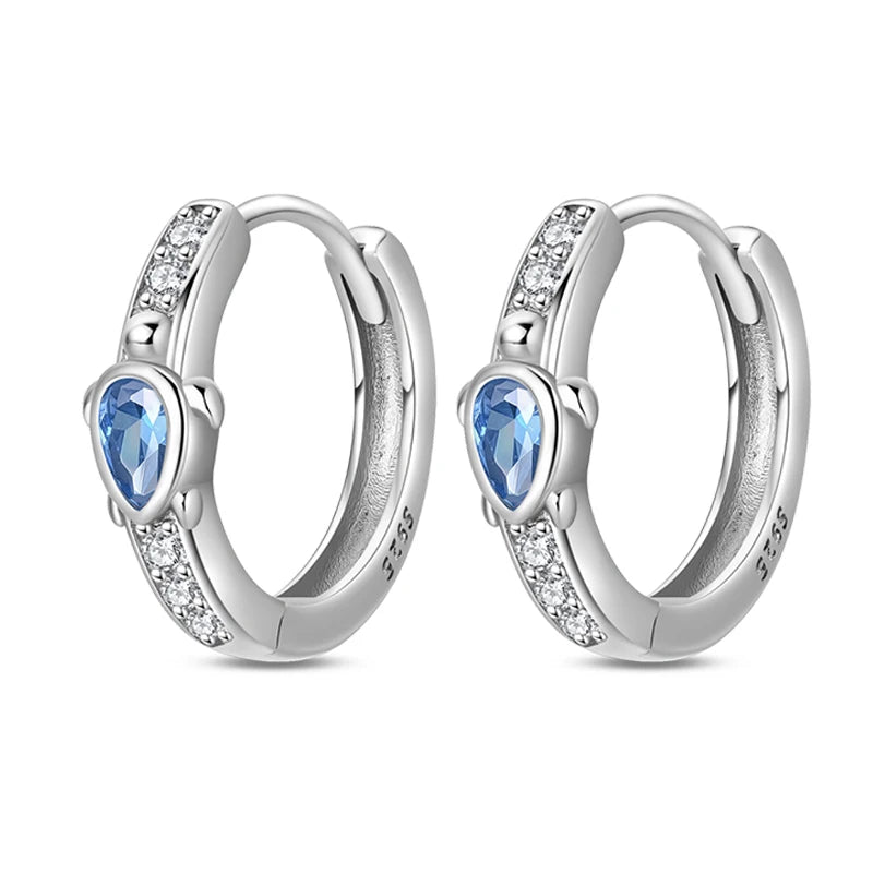 Springtime Earrings For Women 925 Silver Plated Double Hoop Butterfly Bees Ladybird Insect Earrings Party Jewelry Birthday Gifts