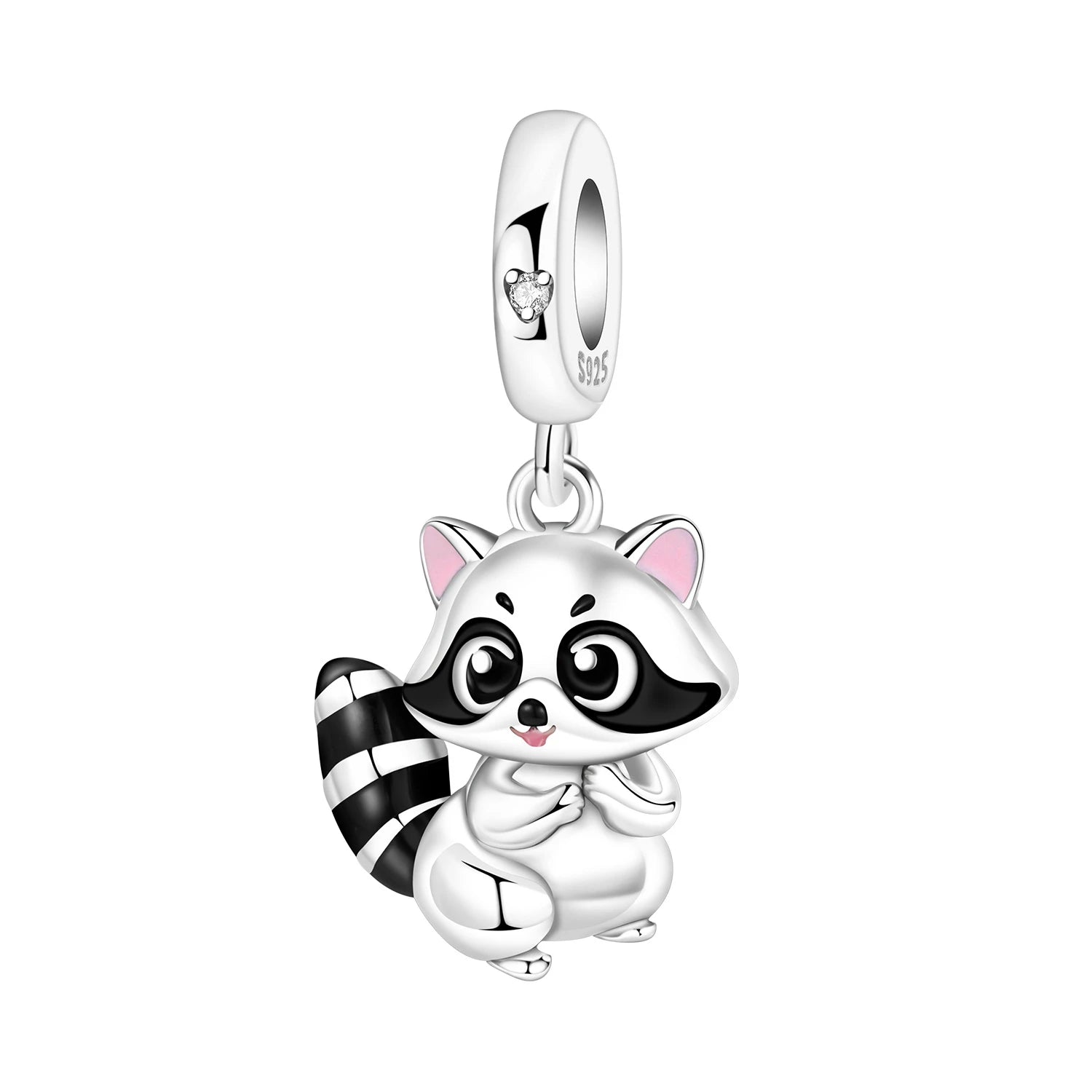 PANPOKI 925 Sterling Silver Cute Panda Animals Beads Original Pendants Bracelet Charm Jewelry Party DIY Trendy Gifts