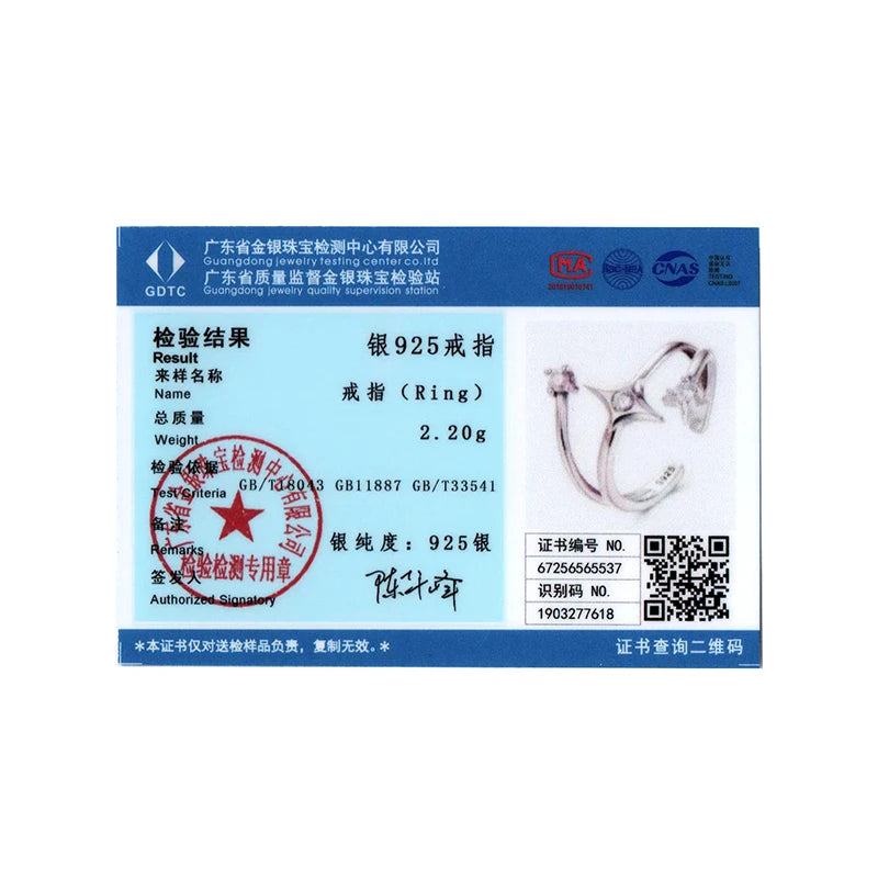 BISAER 925 Sterling Silver Multi-layered Starry Open Ring Sparkling Zircon Adjustable Size 5-9 Band for Women Party Fine Jewelry