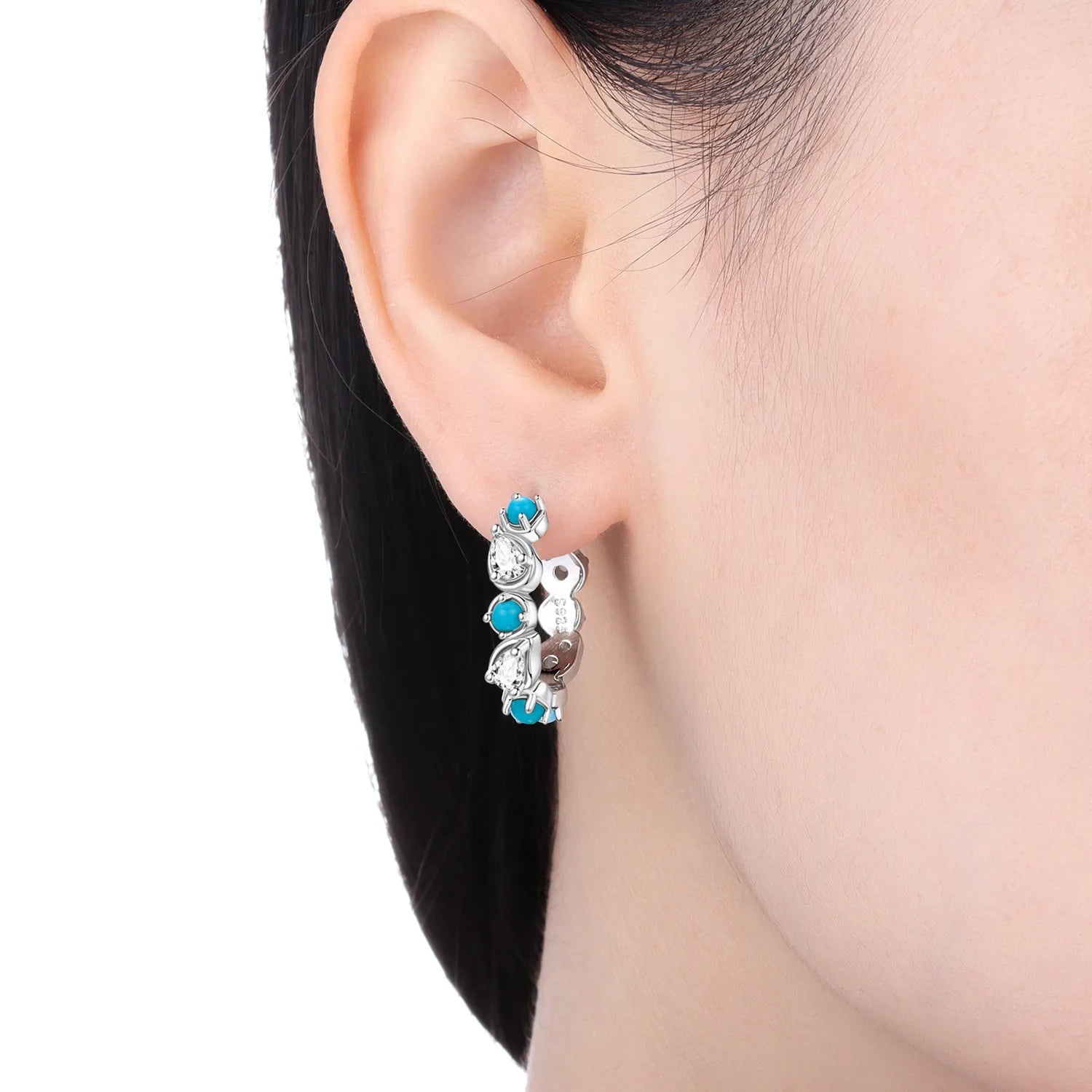 PANPOKI Original 925 Sterling Silver Minimalist Design Earrings Women Hoop Earring Anniversary Jewelry Trendy Gifts