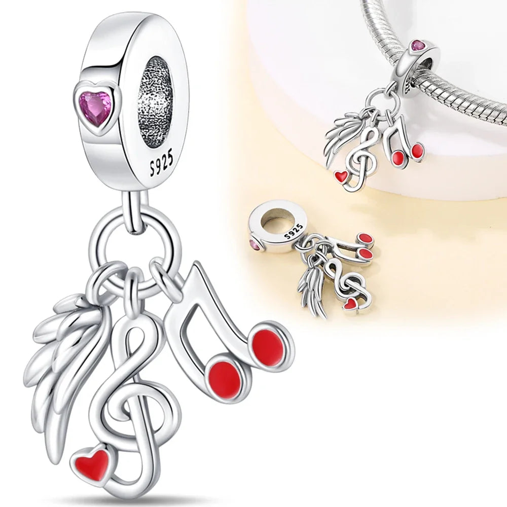 925 Sterling Silver Career Series- Doctor Teacher Art Music Charm Bead Fit Original Bracelet for Women Jewelry Making