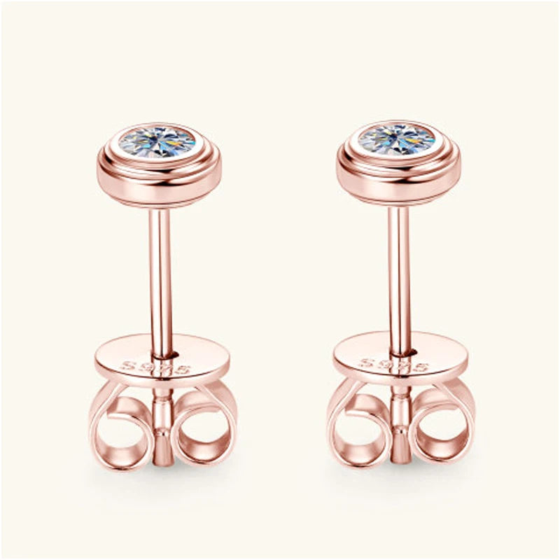 Round 3mm D Color Moissanite Stud Earring 925 Sterling Silver Small Earrings for Women Piercing Pendientes Minimalist Jewelry - Madeinsea©