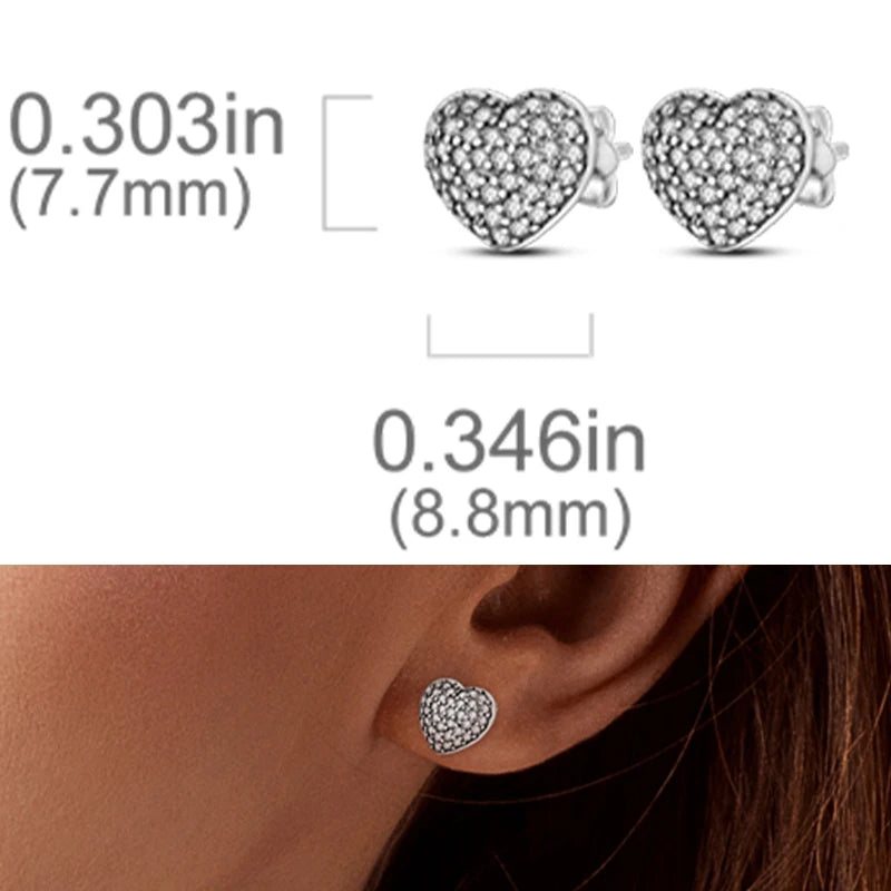 Earrings 925 Sterling Silver Stud Earrings Unicorn Star Zircon Stud Hoop Earrings For Women Girls Lovely Fashion Jewelry Gift