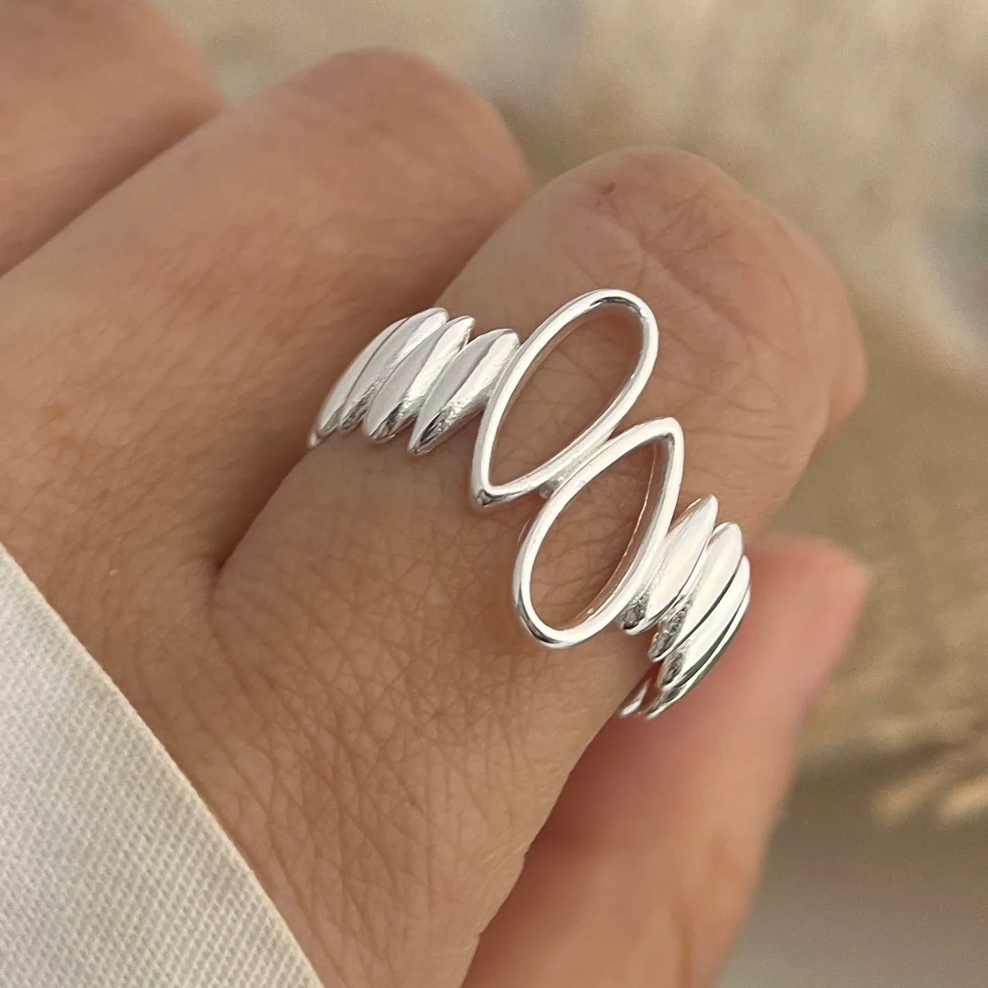 925 Sterling Silver Rings for Women Couple Minimalist Handmade Simple Round Line Ring Party Jewelry Gift Prevent Allergy