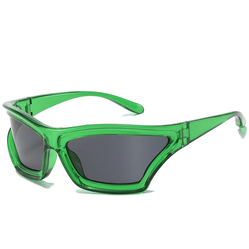 Fashion Oversized Cat Eye Sunglasses Men Women Y2K Punk 2025 New Luxury Brand Irregular Outdoor Sports Cycling Sun Glasses UV400