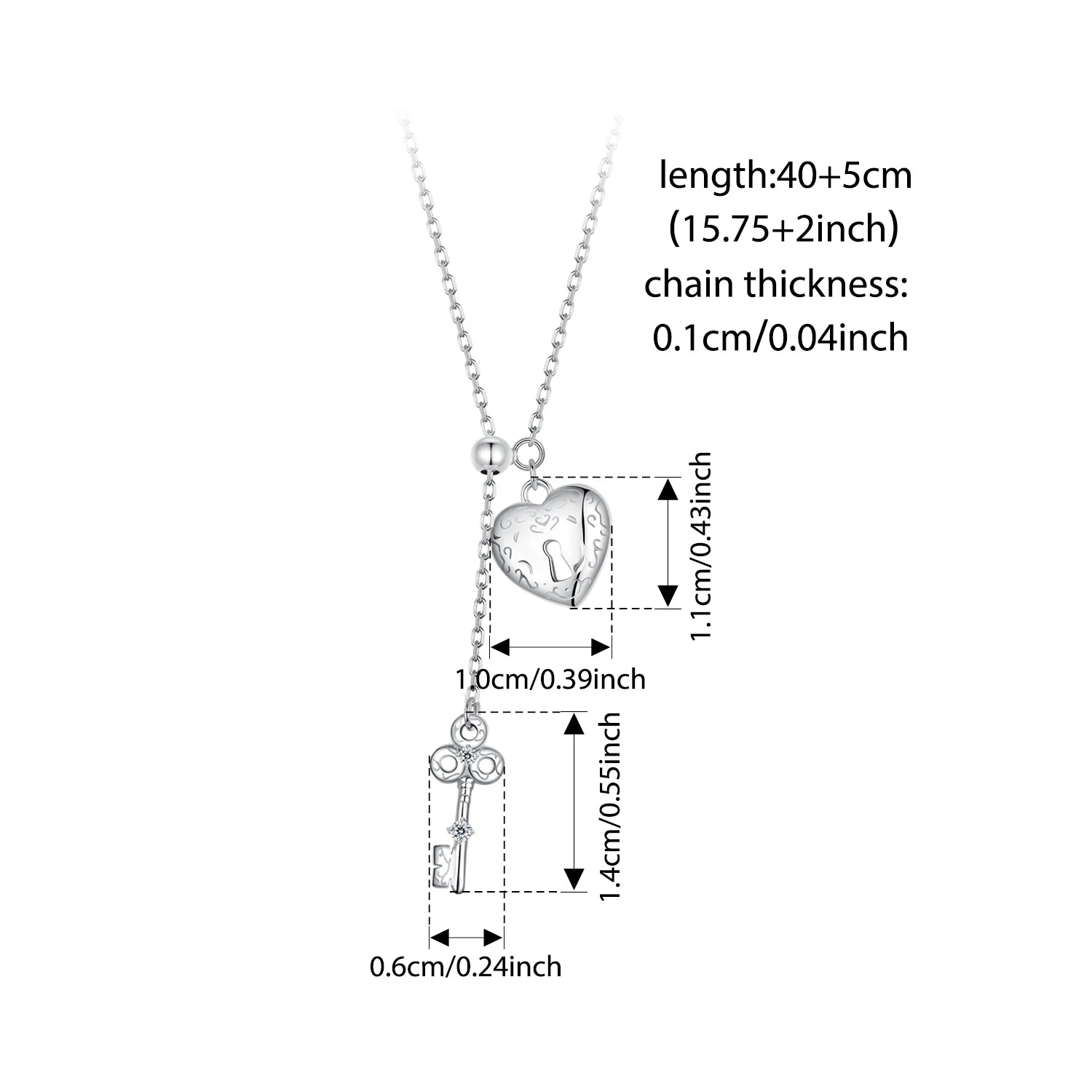 BAMOER  Corss Pendant Necklace Infinite Love Choker Y Chain Link for Women Girls 925 Sterling Silver Eternal Faith Jewelry Gift