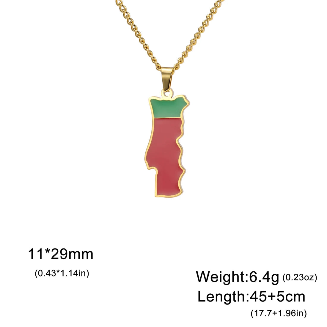 EUEAVAN European Country Map Necklace Stainless Steel Drip Oil Poland France Portugal Romania Ukraine Italy Germany Flag Jewelry
