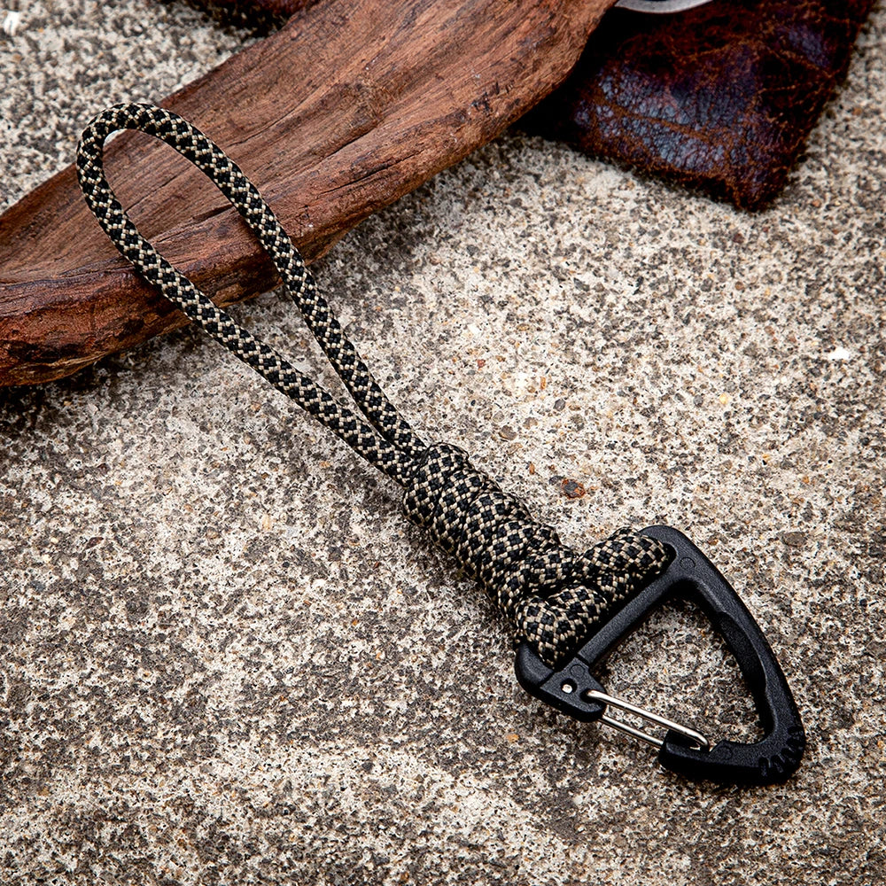 MKENDN Triangle Buckle Paracord Lanyard Keychain Tactical Backpack Accessories Safety Hand Wrist Strap Fall Protection