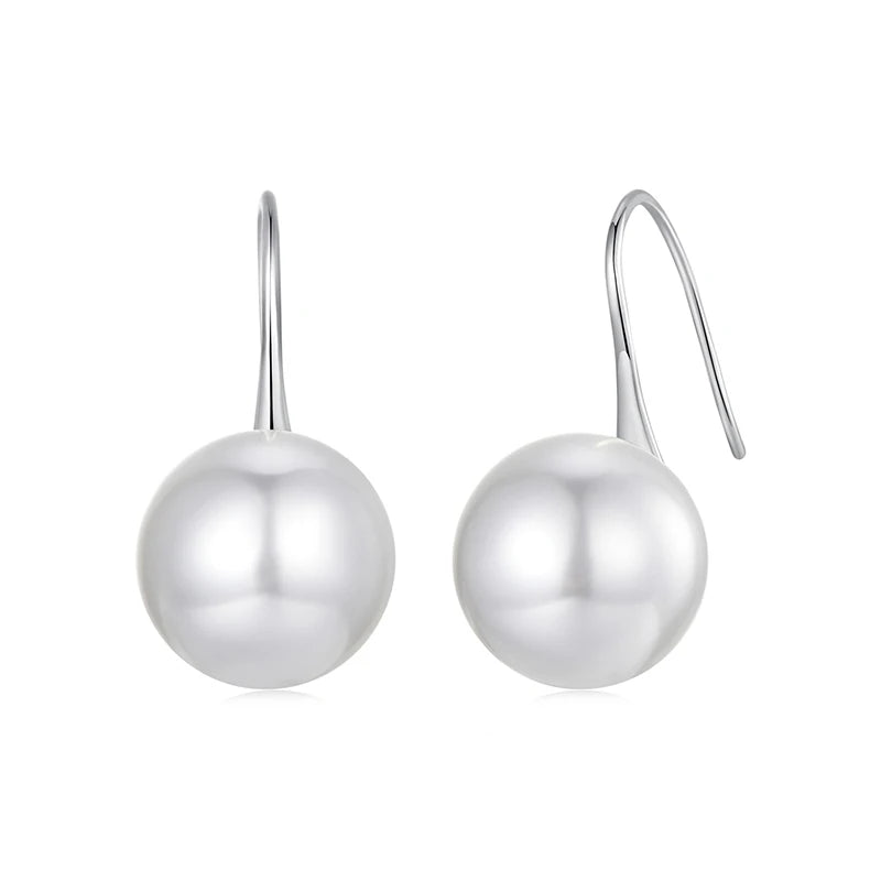 Boucles d'oreilles pendantes BAMOER en argent sterling 925 et perles, bijoux hypoallergéniques et élégants pour femme, cadeau idéal pour un anniversaire.