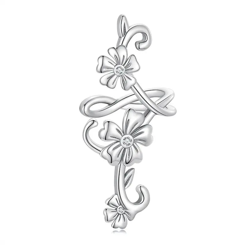 WOSTU 925 Sterling Silver The World Tarot Card Charm Pendant For Women , Original Rainbow Beads DIY Jewelry making